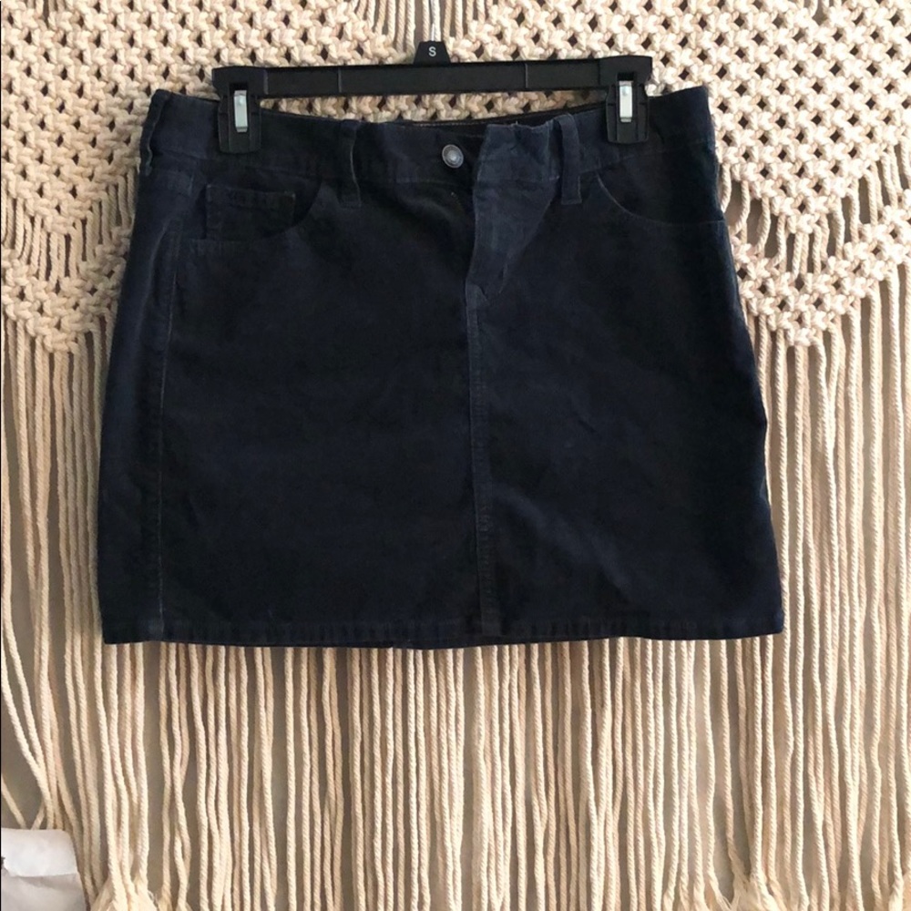 Navy blue sued skirt